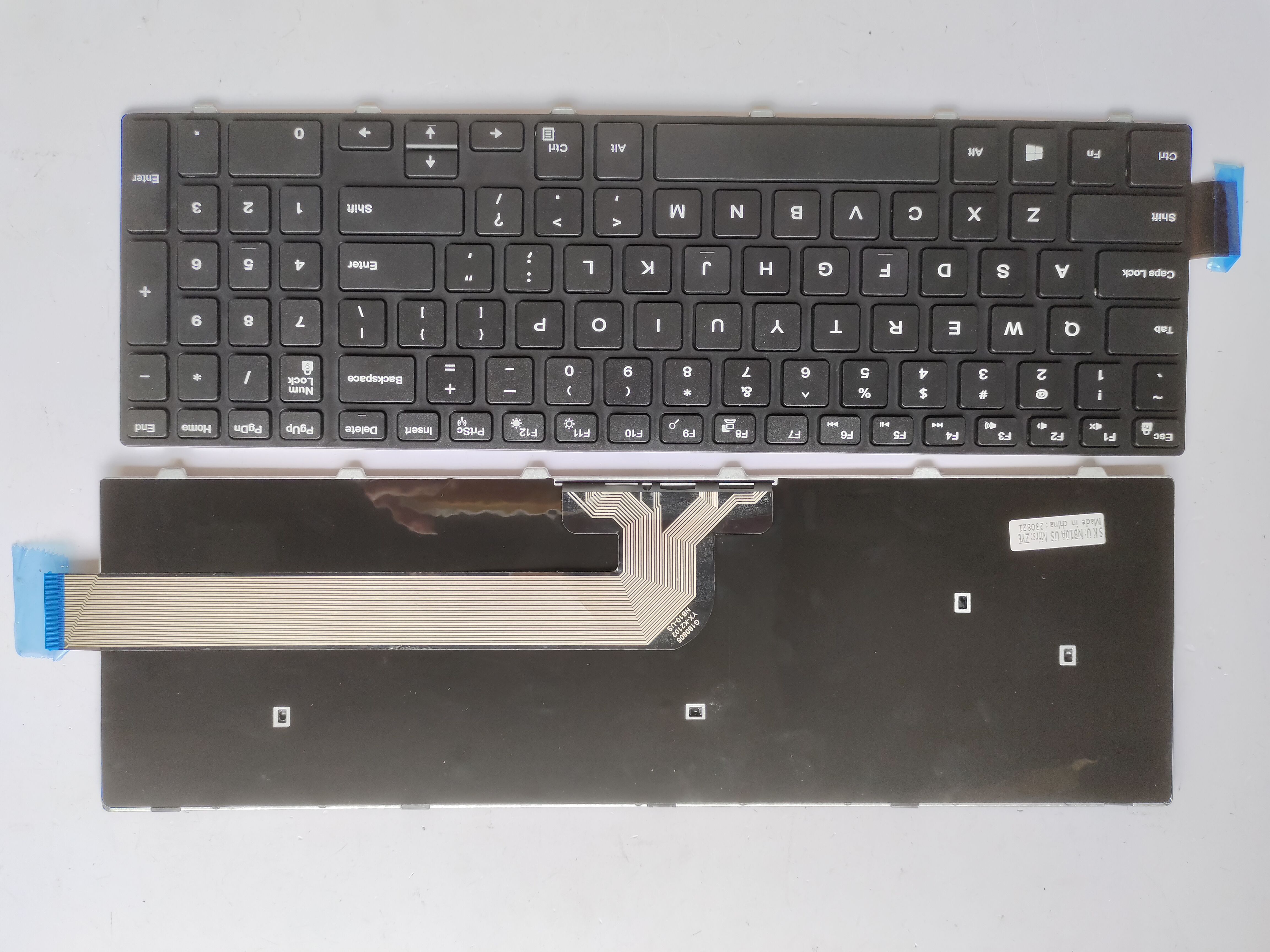 Picture of New Replacement Laptop Keyboard For DELL 5547/15-3000/3542/3541/p39f/p57f/5559/5558/5548 BLACK FRAME BLACK (OEM) US Layout
